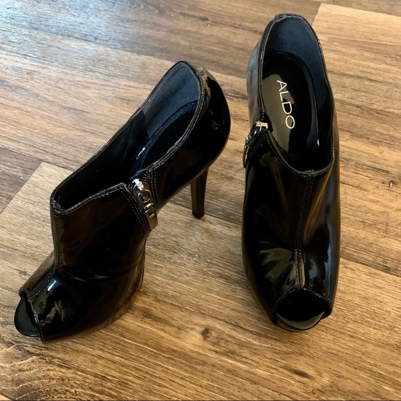 Aldo Shoes - ALDO patent leather peep toe booties sz 36
